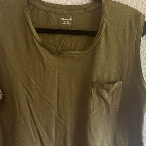 Madewell Khaki Sleeveless Tee